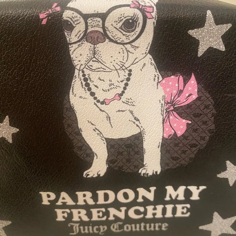Pardon my Frenchie Juicy Couture pencil pouch or make up bag